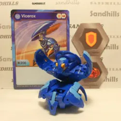 Bakugan Vicerox Battle Planet Blue Aquos B200 - Card - 2 Bakucores - Image 1