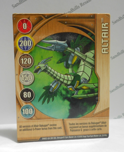 Bakugan Card - Altair - Bronze Gate Card - BA602 - 20/48q - 2009 - Image 1