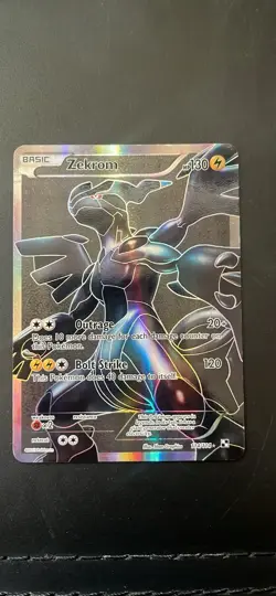 Zekrom 114/114 - Black & White Base - Full Art Holo Rare Pokemon Card - HP - Image 1