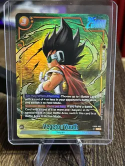 Vegeta Youth FB08-092 Alternate Art Saiyan's Pride Dragon Ball English Card Fusi - Image 1