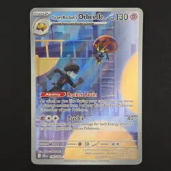 Pokemon TCG Card Team Rocket's Orbeetle 198/182 Destined Rivals IR Holo - NM - Image 1