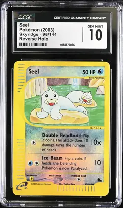 CGC 10 GEM MINT Seel 2003 Skyridge 95/144 Reverse Holo Pokemon Card - Image 1