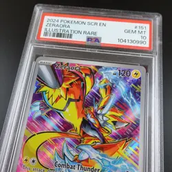 PSA 10 Zeraora 151/142 Pokemon Stellar Crown IR Full Art Holo Card - Image 2