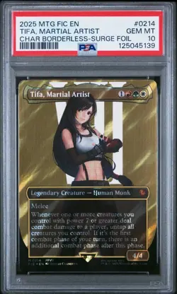 PSA 10 Magic the Gathering Tifa, Martial Artist Surge Foil 214 Final Fantasy - Image 1