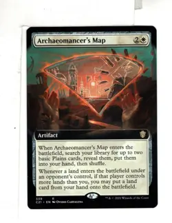 MTG SkeenAB Archaeomancer's Map BORDERLESS from Commander 2021. NM. - Image 1