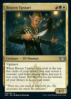 BRAZEN UPSTART x4 mtg NM-M Streets of New Capenna 4 Unc - Image 1