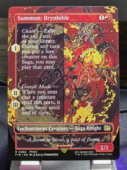 MTG - Summon: Brynhildr (Borderless) Rare - FINAL FANTASY (FIN) - Image 1