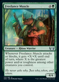 FREELANCE MUSCLE x4 mtg NM-M Streets of New Capenna 4 Unc - Image 1