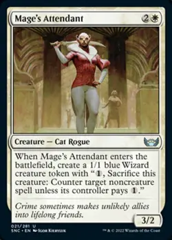 MAGE'S ATTENDANT x4 mtg NM-M Streets of New Capenna 4 Unc - Image 1