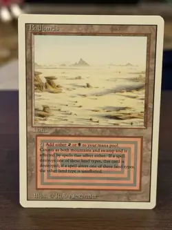 Badlands Rare Dual Land Revised MTG Magic the Gathering Vintage NM Never Played - Image 1