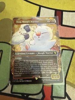Mog, Moogle Warrior (Borderless) (Chocobo Track Foil) MTG: Final Fantasy NM - Image 1