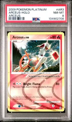 2009 POKEMON PLATINUM ARCEUS #AR3 ARCEUS-HOLO PSA 8 - Image 1