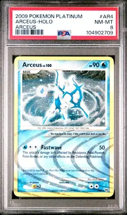 2009 POKEMON PLATINUM ARCEUS #AR4 ARCEUS-HOLO ARCEUS PSA 8 - Image 1