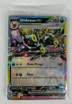 Pokemon TCG Umbreon ex 060/131 Stamped Prismatic Evolutions Promo Card Sealed - Image 1