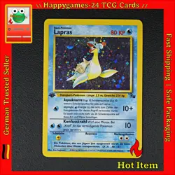 Lapras - 1. Edition - Pokemon Karte TCG WOTC 10/62 Rare Holo Fossil /Y4 - Image 1