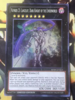 Yugioh: Number 23: Lancelot, Dark Knight of the Underworld BOSH-ENSE2 Super NM - Image 1