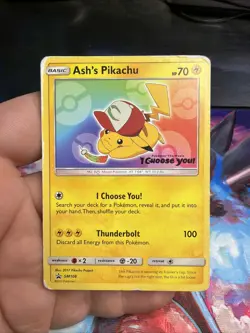 Ash's Pikachu TCG SM108 2017 Promo Card Pokemon 'I Choose You' See Pictures - Image 1
