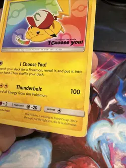 Ash's Pikachu TCG SM108 2017 Promo Card Pokemon 'I Choose You' See Pictures - Image 5