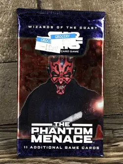 2004 Star Wars The Phantom Menace Darth Maul Trading Card Booster Pack New - Image 1