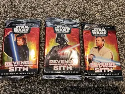 2005 Star Wars TCG Revenge of the Sith 11 Card Sealed Booster Pack WOTC x3 - Image 1