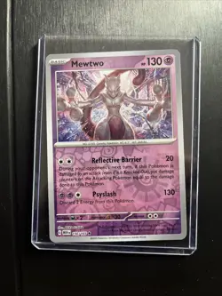 Mewtwo Reverse Holo Rare #150 Near Mint Card Pokemon 2023 Scarlet & Violet 151 - Image 1