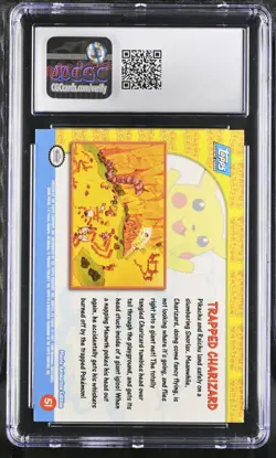 CGC 9 Mint | Pokemon Topps the First Movie Trapped Charizard Silver Foil 51 Card - Image 4