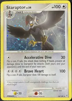 Staraptor 16/130 Diamond and Pearl (Holo Bleed) Pokemon Card - Image 1