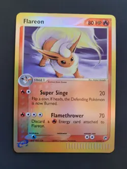 Pokemon Card Flareon 5/100 Reverse Holo EX Sandstorm NM - Image 1