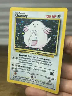 Pokemon TCG Chansey Base Set Holo Unlimited Rare Card 3/102 WOTC NM - Image 4