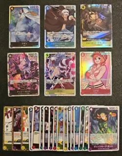 One Piece Card Game - Japanese 17 R and 6 SR Card Lot - 23 Total - NM - Image 1