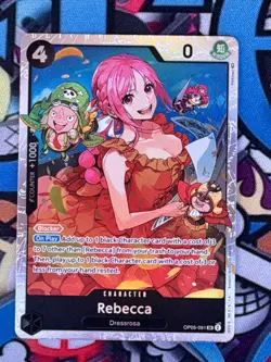 One Piece Card Game Rebecca OP05-091 Super Rare English Edition Reprint NM - Image 2