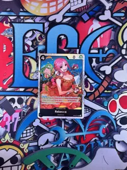 One Piece Card Game Rebecca OP05-091 Super Rare English Edition Reprint NM - Image 3