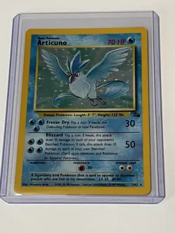 Pokemon TCG Articuno Fossil Holo Unlimited Rare Vintage Card 2/62 Near Mint - Image 1