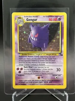 Gengar 5/62 Fossil Holo Foil Vintage 1999 Rare English Pokemon TCG Card LP - Image 2
