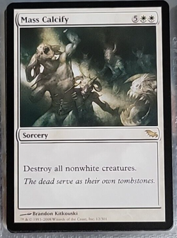 MTG Mass Calcify - Shadowmoor Card # 12 - Image 1