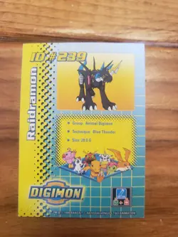 Bandai 1999 Digimon Trading Card ID #239 Exclusive Holo DP 300 Raidramon MP - Image 2