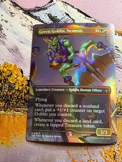Green Goblin, Nemesis (Borderless) - Mtg - Spider-Man Magic The Gathering Foil - Image 1