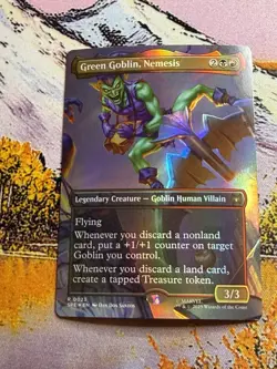 Green Goblin, Nemesis (Borderless) - Mtg - Spider-Man Magic The Gathering Foil - Image 3