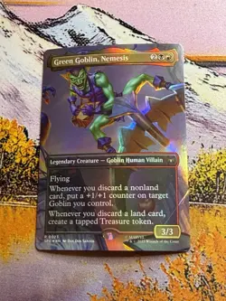 Green Goblin, Nemesis (Borderless) - Mtg - Spider-Man Magic The Gathering Foil - Image 5