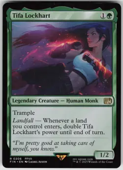 MTG Tifa Lockhart Normal NM FINAL FANTASY Magic 206 - Image 1