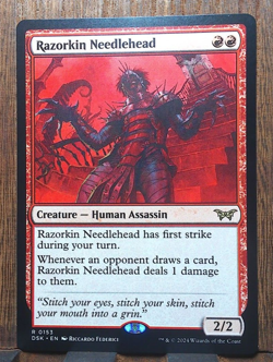 MTG✨ Razorkin Needlehead - Duskmourn: House of Horror NEAR MINT Pack Fresh✨ - Image 1