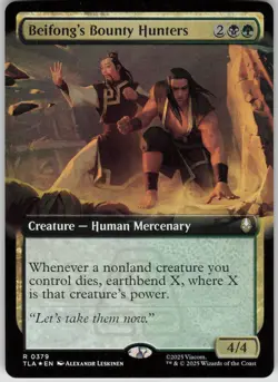 MTG Beifong's Bounty Hunters (Extended Art) Foil NM Avatar: The Last Airbender M - Image 1