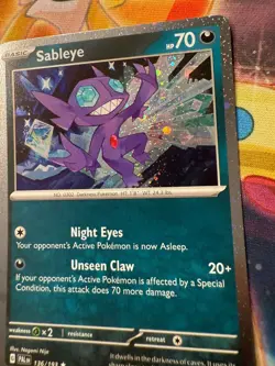 Pokemon TCG - Sableye 136/193 - Near Mint Cosmos Holo Promo - Paldea Evolved - Image 2