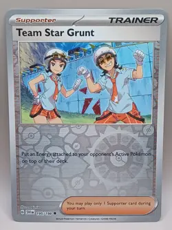 195/198 Team Star Grunt Reverse Holo Uncommon Scarlet and Violet Pokemon TCG - Image 1