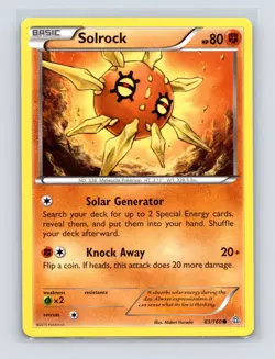 Pokemon TCG Solrock 83/160 XY - Primal Clash Normal LP - Image 1
