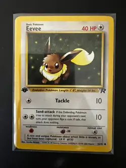 Pokemon Team Rocket Eevee 1st Edition #55 NM - Image 1