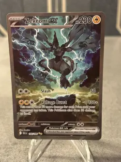Pokemon TCG Zekrom SIR EX 166/086 Scarlet Violet Black Bolt - Image 1