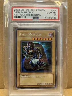 2003 Yugioh PCY-004 Dark Magician Secret Rare Promo PSA 10 Gem Mint - Image 1