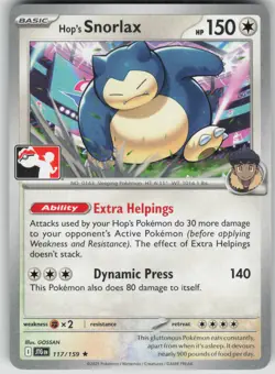 Pokemon TCG Hop's Snorlax Rare Prize Pack Series Cards 117/159 - Image 1