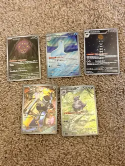 POKEMON ENG/JPN 5 CARD MODERN LOT, AS PICTURED - ILLUSTRATION RARES AND PROMO - Image 1